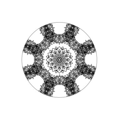 Mandala desensiz çiçek süsü