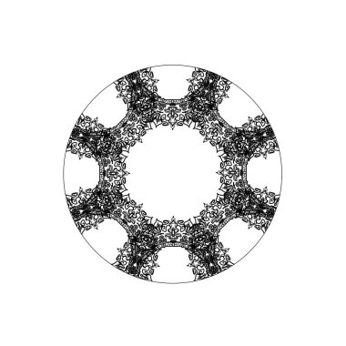 Mandala desensiz çiçek süsü