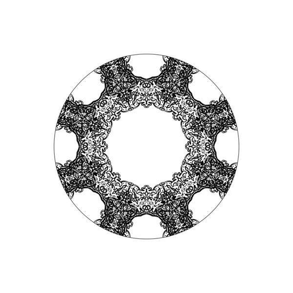 Mandala Bezešvé Vzor Květinový Ornament — Stockový vektor