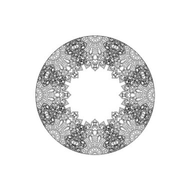 Arka plan tarzında el çizimi Hint süsü mandala.