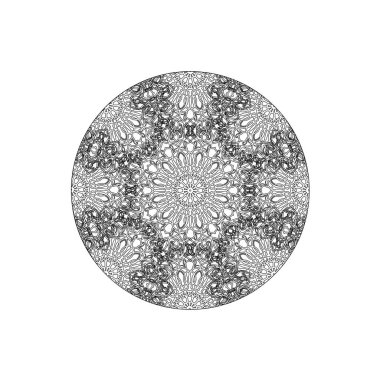 Arka plan tarzında el çizimi Hint süsü mandala.