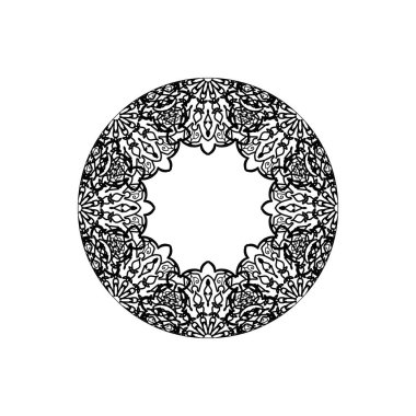 Arka plan tarzında el çizimi Hint süsü mandala.