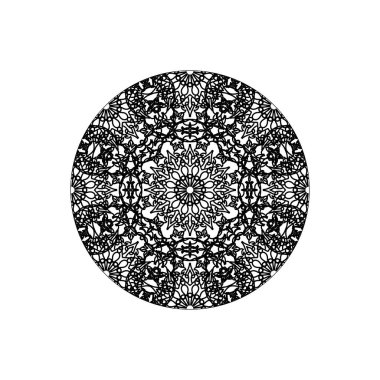 Arka plan tarzında el çizimi Hint süsü mandala.