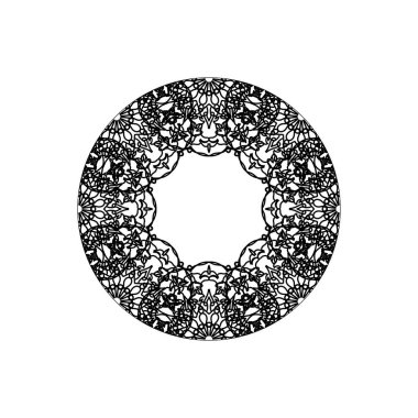 Arka plan tarzında el çizimi Hint süsü mandala.