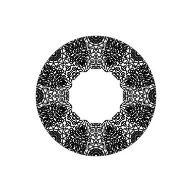 Arka plan tarzında el çizimi Hint süsü mandala.