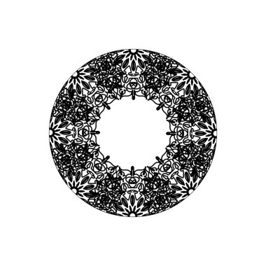 Arka plan tarzında el çizimi Hint süsü mandala.