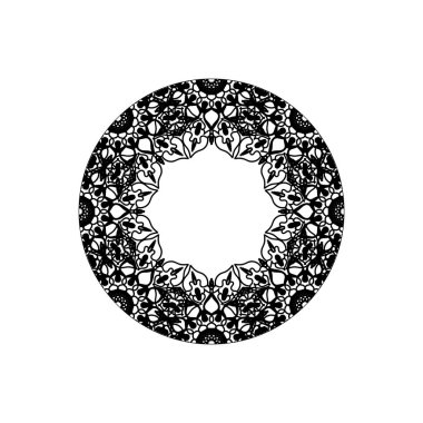 Arka plan tarzında el çizimi Hint süsü mandala.