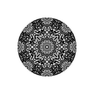 Arka plan tarzında el çizimi Hint süsü mandala.