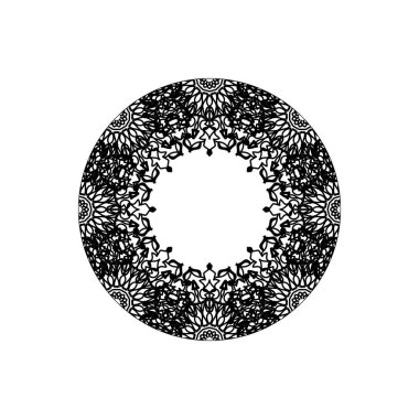 Arka plan tarzında el çizimi Hint süsü mandala.