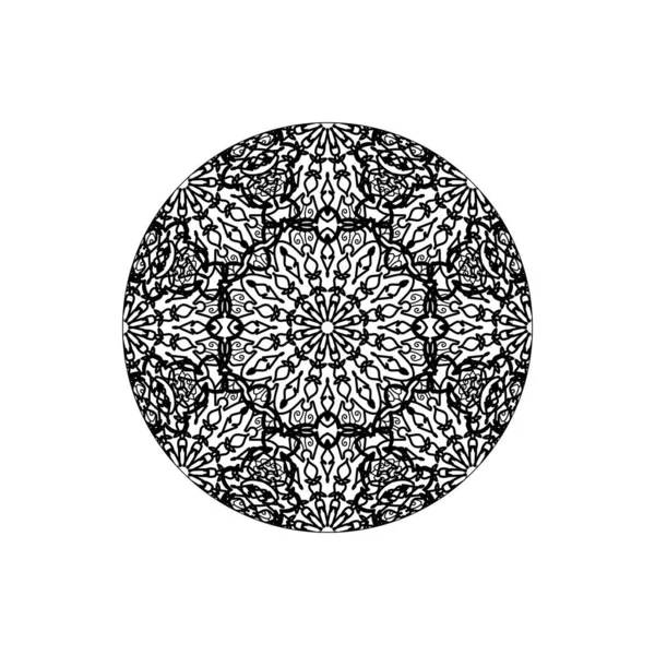 Ručně Kreslené Indické Ornament Mandala Pozadí Stylu — Stockový vektor