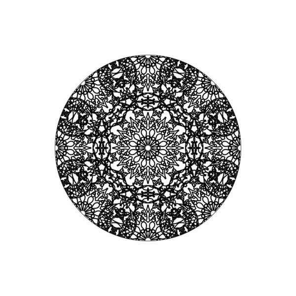 Handgezeichnetes Indisches Ornament Mandala Auf Hintergrundstil — Stockvektor