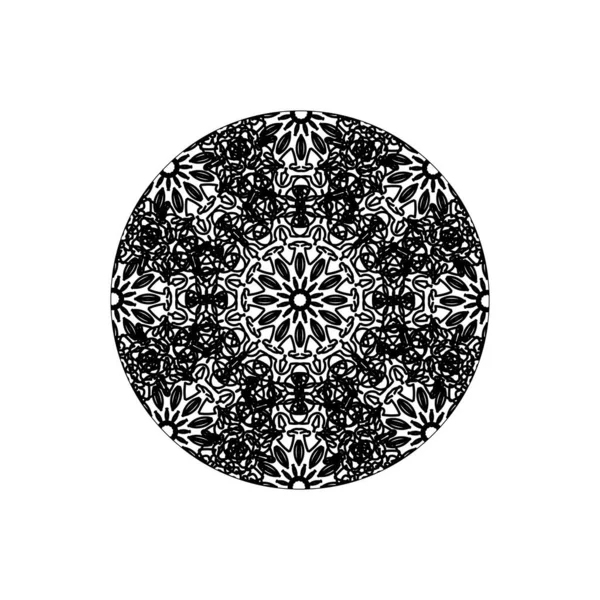 Mandala Adorno Indio Dibujado Mano Estilo Fondo — Vector de stock