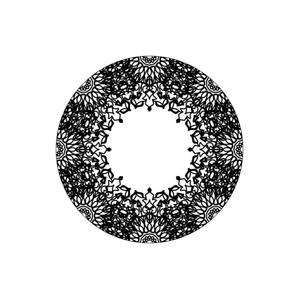 Mandala Ornement Indien Dessiné Main Sur Fond Style — Image vectorielle