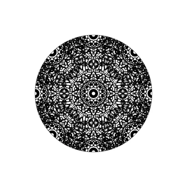 Mandala Ornement Indien Dessiné Main Sur Fond Style — Image vectorielle