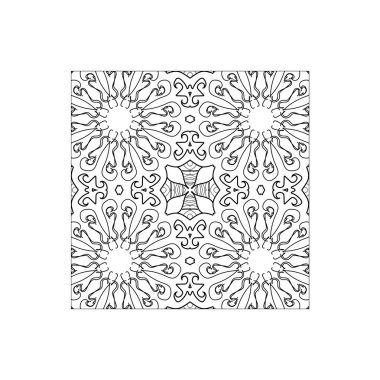 Mandala desensiz çiçek süsü