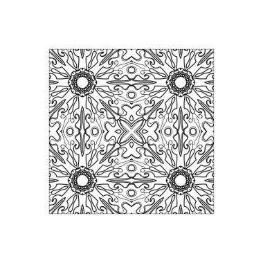 Mandala desensiz çiçek süsü