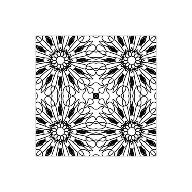 Mandala desensiz çiçek süsü