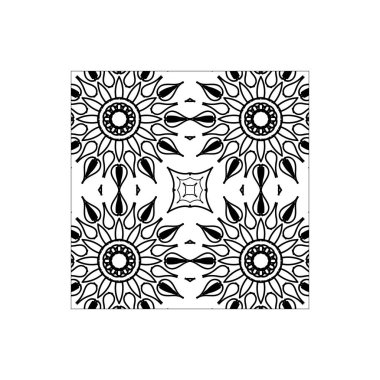 Mandala desensiz çiçek süsü