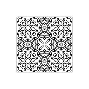 Mandala desensiz çiçek süsü