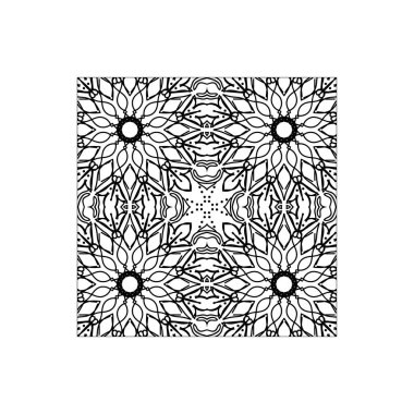 Mandala desensiz çiçek süsü