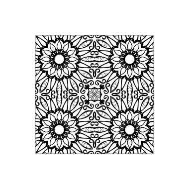 Mandala desensiz çiçek süsü