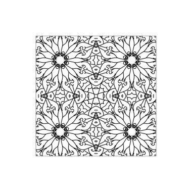 Mandala desensiz çiçek süsü