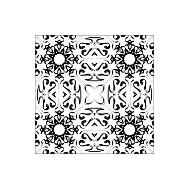 Mandala desensiz çiçek süsü