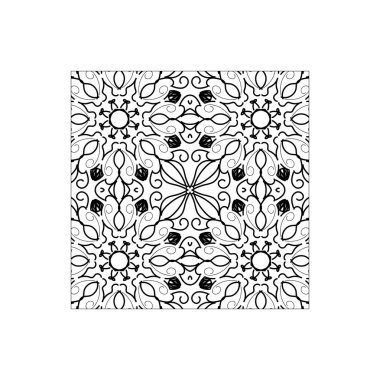 Mandala desensiz çiçek süsü