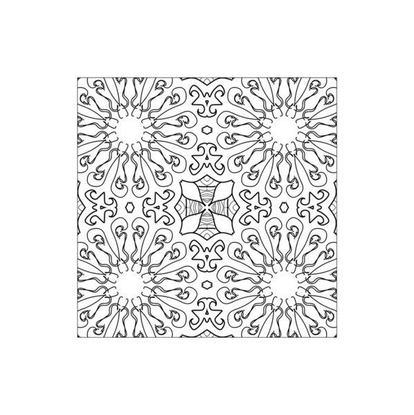 Mandala desensiz çiçek süsü