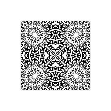 Mandala desensiz çiçek süsü