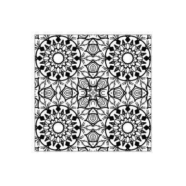 Mandala desensiz çiçek süsü