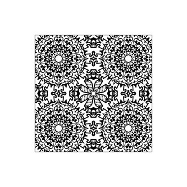 Mandala desensiz çiçek süsü