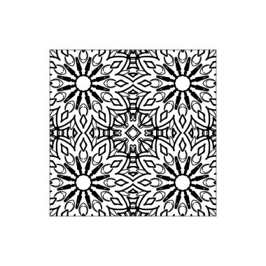 Mandala desensiz çiçek süsü