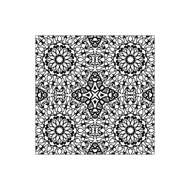 Mandala desensiz çiçek süsü