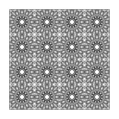 El yapımı mandala. Etnik doğulu karalama süsü dekorasyonu.