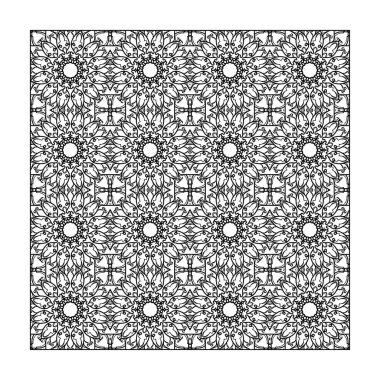 El yapımı mandala. Etnik doğulu karalama süsü dekorasyonu.