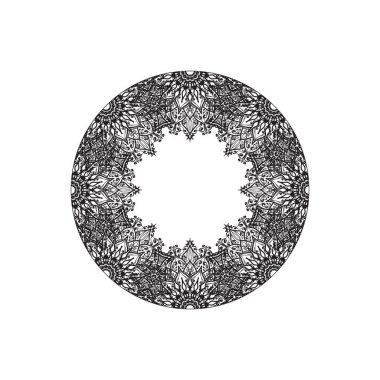 El yapımı mandala. Etnik doğulu karalama süsü dekorasyonu.
