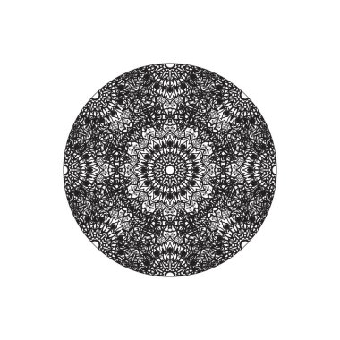 El yapımı mandala. Etnik doğulu karalama süsü dekorasyonu.