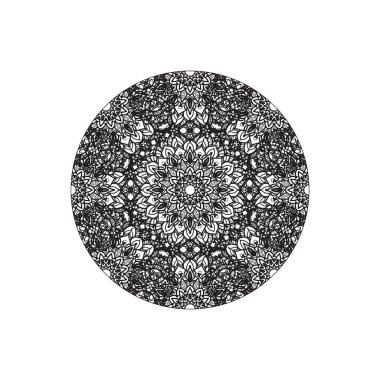 El yapımı mandala. Etnik doğulu karalama süsü dekorasyonu.