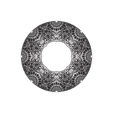 El yapımı mandala. Etnik doğulu karalama süsü dekorasyonu.