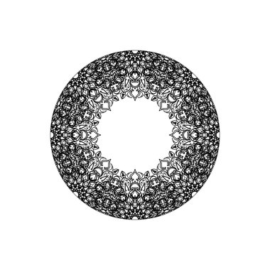 El yapımı mandala. Etnik doğulu karalama süsü dekorasyonu.