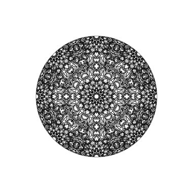 El yapımı mandala. Etnik doğulu karalama süsü dekorasyonu.