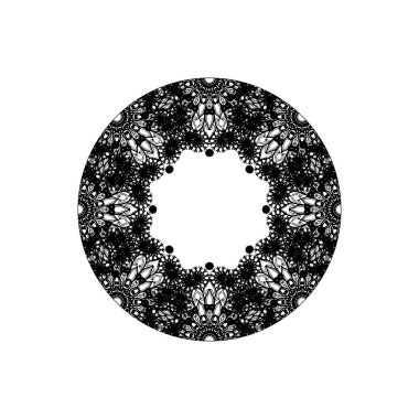 El yapımı mandala. Etnik doğulu karalama süsü dekorasyonu.