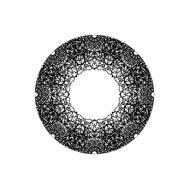 El yapımı mandala. Etnik doğulu karalama süsü dekorasyonu.