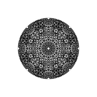 El yapımı mandala. Etnik doğulu karalama süsü dekorasyonu.