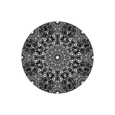 El yapımı mandala. Etnik doğulu karalama süsü dekorasyonu.