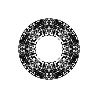 El yapımı mandala. Etnik doğulu karalama süsü dekorasyonu.