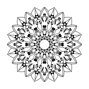 Dekoratif konsept soyut mandala çizimi