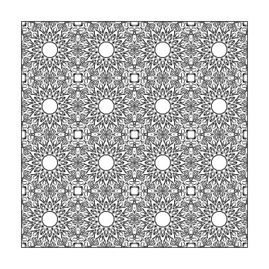 Dekoratif konsept soyut mandala çizimi