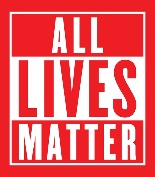 All Lives Matter Shirt Design Vector File — Stock vektor